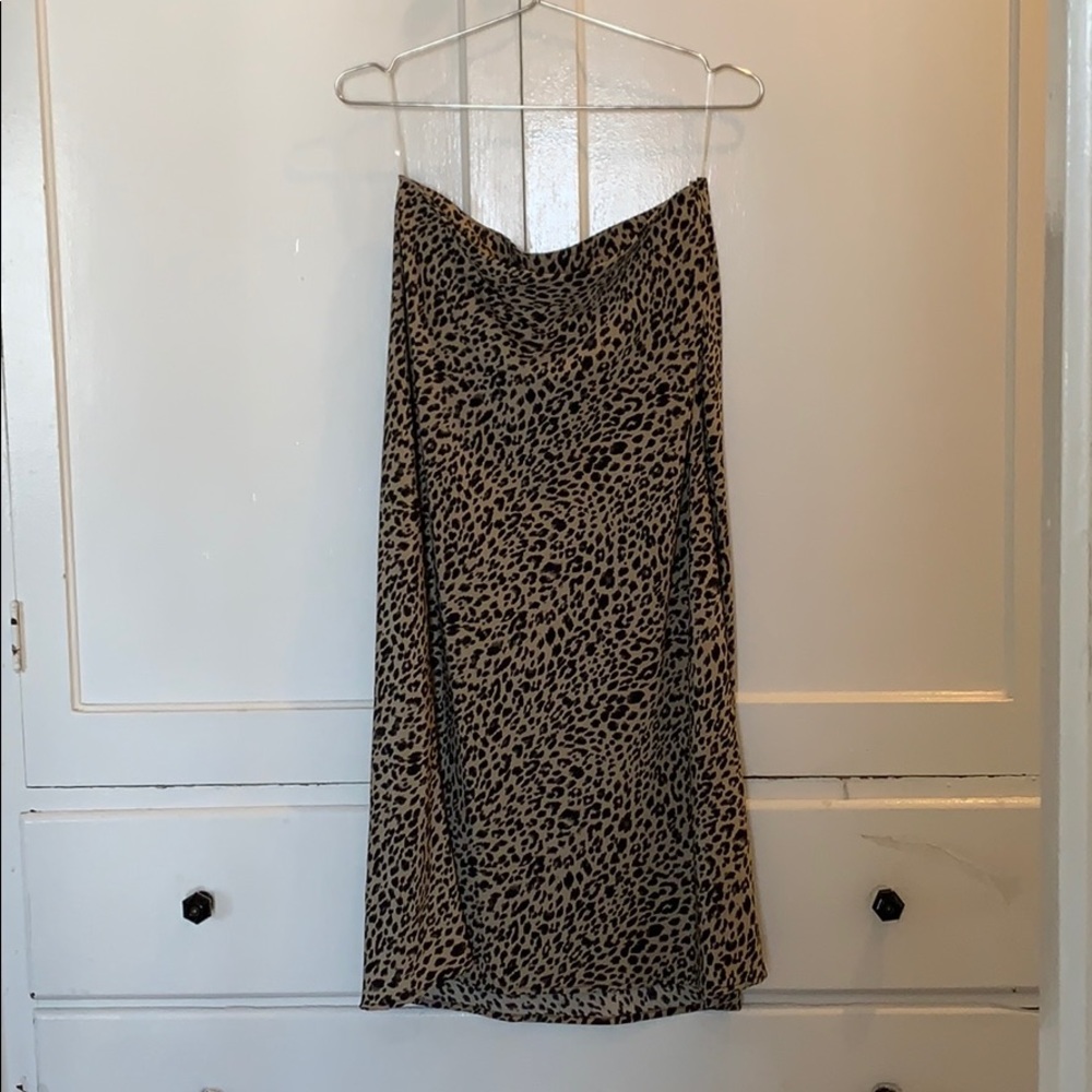 Leopard Print Midi Skirt